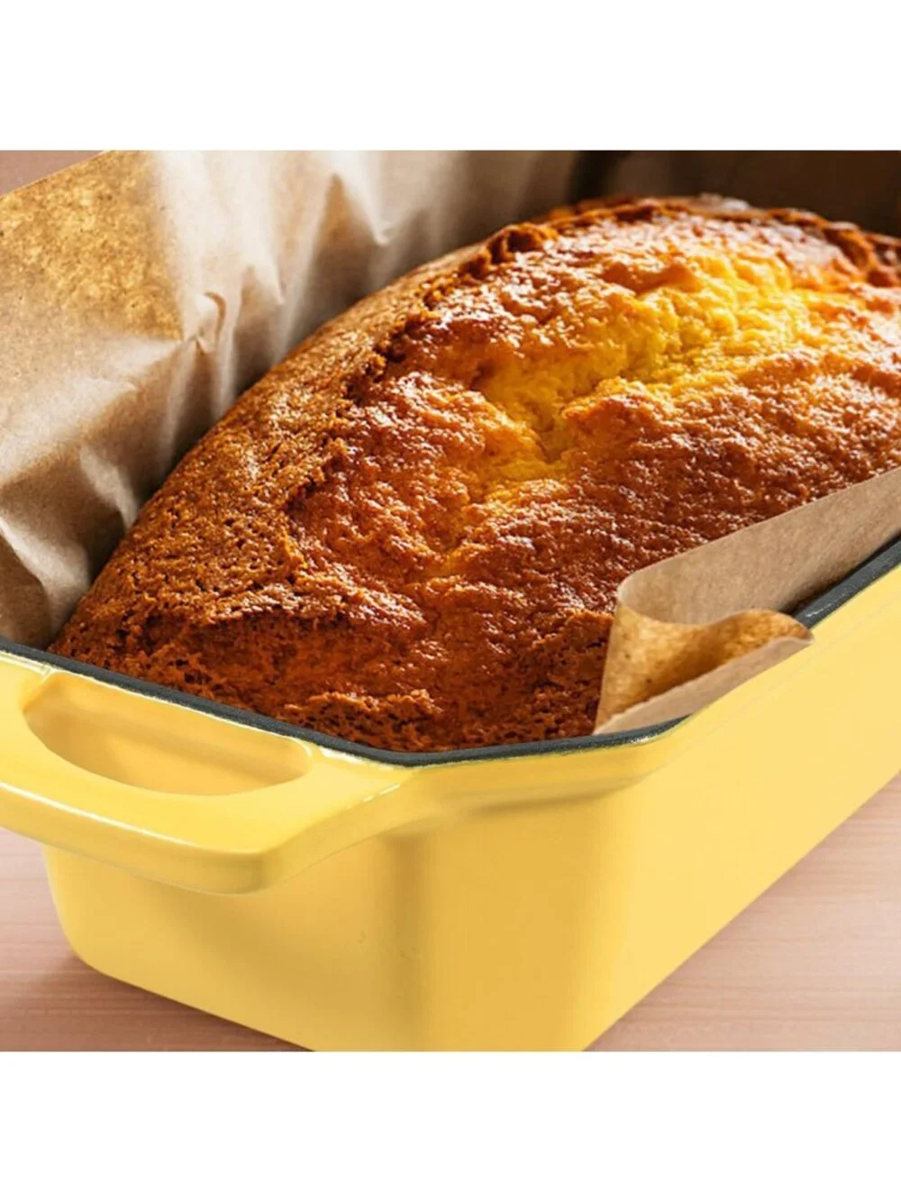 Cast Iron Bread Loaf Pan with Lid - Enameled Sourdough Baker, 8.5x4.5 Inch
